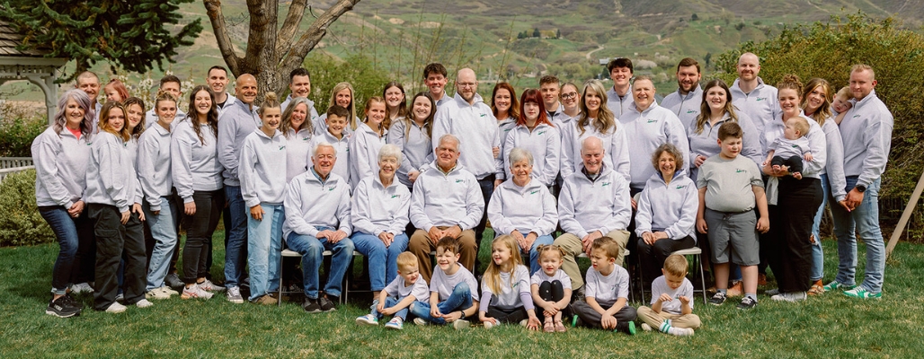 a recent picture of The Gibney Family Foundation members totaling sixty plus family members